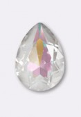 14x10mm Austrian Crystals Pear Fancy Stone 4320 Crystal Light Grey DeLite x1