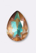 14x10mm Austrian Crystals Pear Fancy Stone 4320 Crystal Cappuccino DeLite x1