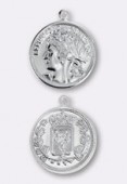 23mm Silver Plated French Republic Medallion x1