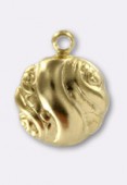9mm Gold Plated Art Nouveau Charms x1