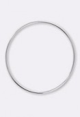 50mm Silver Plated Flat Ring Beads x2