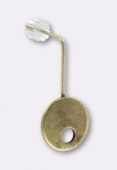 20x10 mm Antiqued Brass Plated Luna Earrings x1