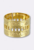 13mm Gold Plated Adjustable Dorique Ring x1