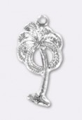 24x12.5mm Silver Plated Palm Pendant x1