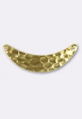 33x8mm Gold Plated Hammered Pendant x1
