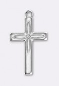 20x12mm Silver Plated Cross Pendant x1