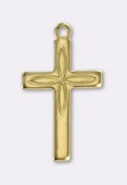 20x12mm Gold Plated Cross Pendant x1