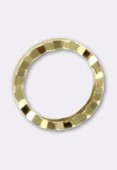 8mm Gold Plated Guilloche Ring Stamping x2
