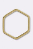 1x17.5mm Gold Plated Hexagon Stamping  x1