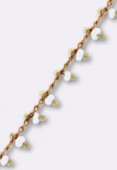 Czech Seed Beads Chain White x10 cm