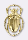 32x20mm Brass Beetle, Brass Stamping, Raw Brass x1