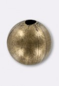 10 mm Antiqued Brass Round Beads x2 