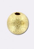 8 mm Gold Plated Stardust Round Beads x2