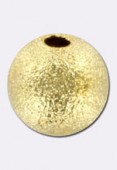 8 mm Gold Plated Stardust Round Beads x2