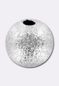 8 mm Silver Plated Stardust Round Beads x2