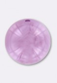 Ronde en résine 20 mm violet pastel x2
