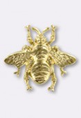 31x27 mm Gold Plated Bee Stampingr x1