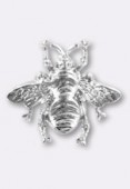 31x27 mm Silver Plated Bee Stampingr x1