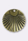 20 mm Antiqued Brass Palm Stamping x1
