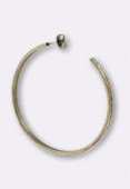54 mm Antiqued Brass Hammered  Earrings Hoops x1