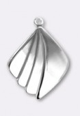 22x20 mm Silver Plated Art Deco Stamping Pendant x1