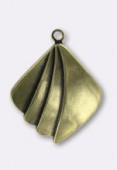 Estampe pendentif Art Déco 22x20 mm bronze x1