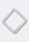  0,90x16mm Sivler Plated Square Stamping x1