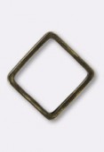  0,90x16mm Antiqued Brass Plated Square Stamping x1