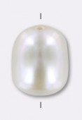 Perle d'eau douce ovale blanche 5x7 mm x1