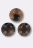 Ebony Wood Round Beads 10 mm x4