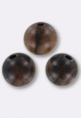 Ebony Wood Round Beads 12 mm x4