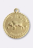 Estampe médaille astro taureau 18 mm or x1
