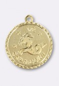 Estampe médaille astro capricorne 18 mm or x1