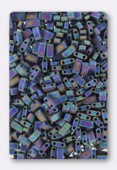 Miyuki Half Tila Beads HTL-0401FR matted multi iris x10g