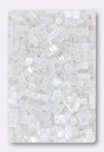 Miyuki Half Tila Beads HTL-0420 white pearl ceylon x10g