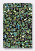 Miyuki Half Tila Beads HTL-0468 metallic green iris x10g
