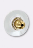 13mm Gold Tone Bullet Clutch Earrings Back W / Pad x2