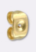 6x4mm Gold Plated Earring Backs ( Earnuts ) x12