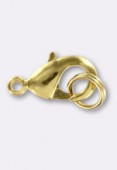 12x7mm Gold Plated Lobster Clasp x1