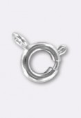 6mm Silver Plated Spring Ring Clasps Closed Attachment Rings x500