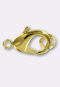 19x10mm Gold Plated Lobster Clasp / Jump Ring Set x1