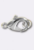 19x10mm Silver Plated Lobster Clasp / Jump Ring Set x1