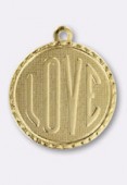 Estampe médaille Love 18 mm or x1