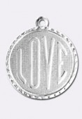 Estampe médaille Love 18 mm argent x1