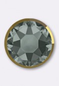 5mm Austrian Crystals Hotfix Flatback Rhinestones 2078/I SS20 Black Diamond Dorado Z M HF x24