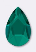14X9 mm Austrian Crystals Flatback Pear 2303 Emerald F x1