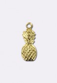 Gold Plated - 3 Microns Pineapple Charms 11x5 mm x1