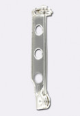 25x5mm Silver Plated Sturdy Glue-on Pin Backs Bar Style x1 