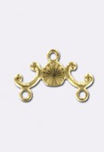 20x12mm Gold Plated Chandelier Stamping Pendant x1