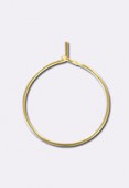 18mm Gold Plated Beading Hoops x2